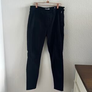 Good American Black Side Zip Side Button Skinny Jeans 14/32
